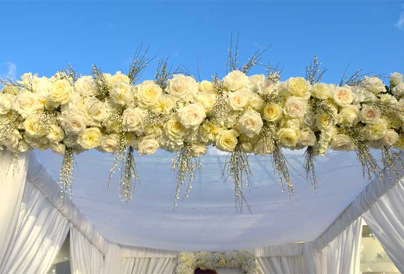 wedding canopy flowers